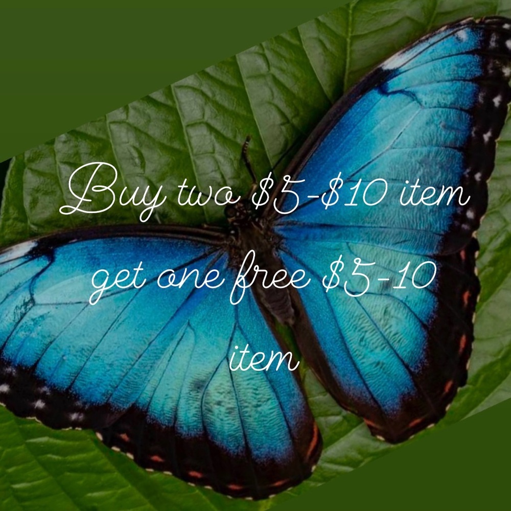 Buy Two $5-$10 dollar item get One $5-$10 item.